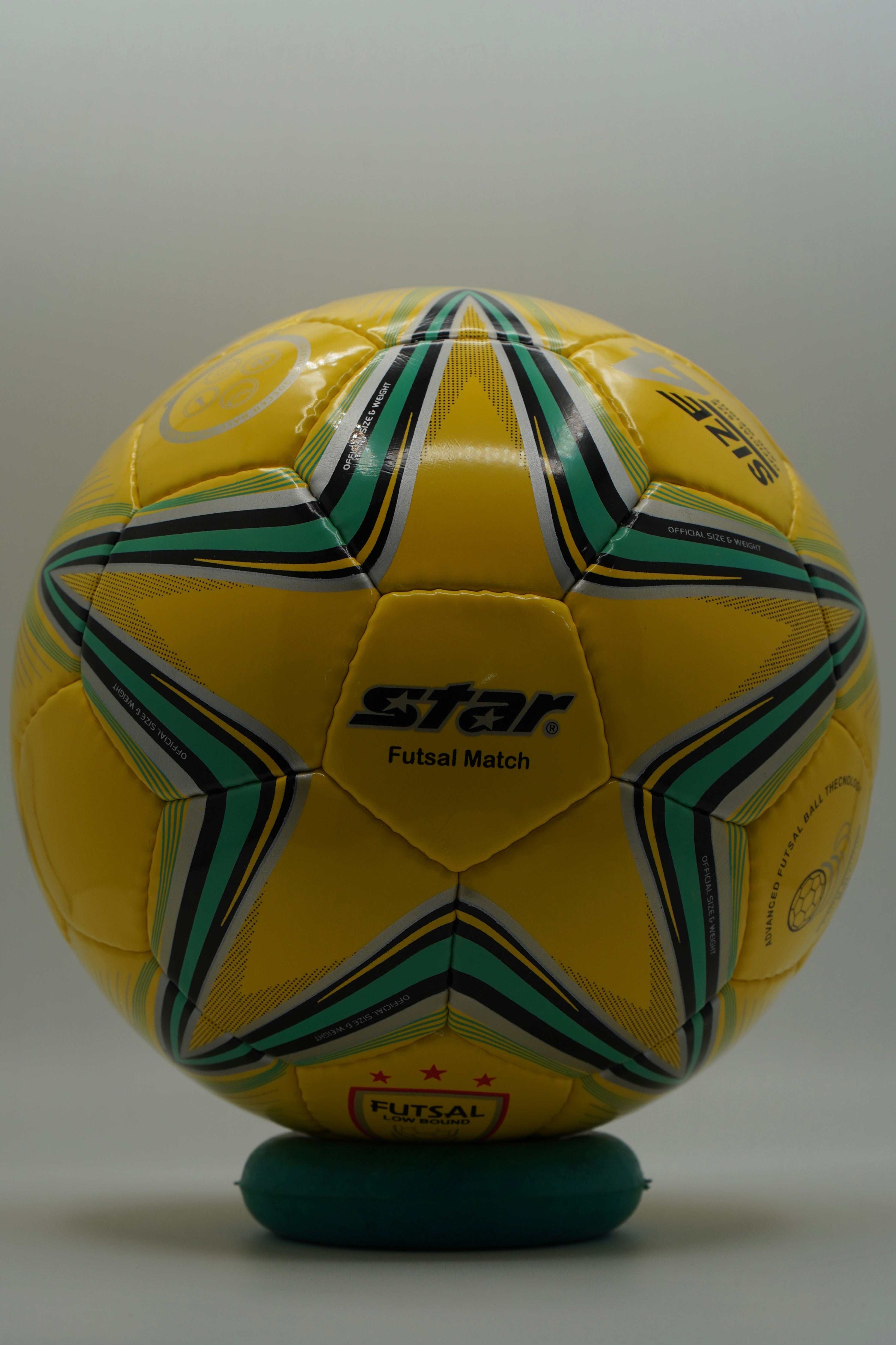 Star Futsal Match Ball - Yellow/Teal (Low Bound)