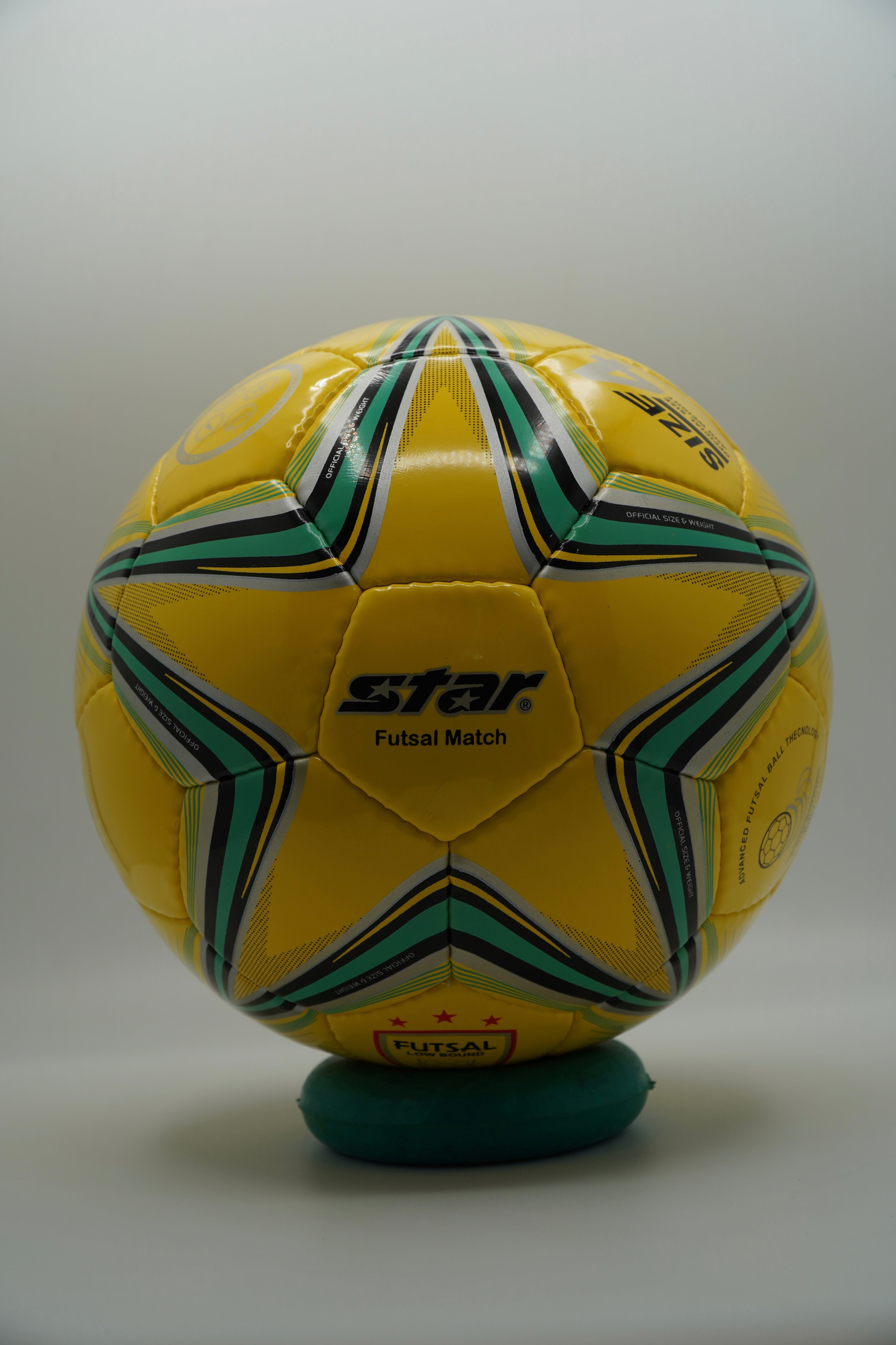Star Futsal Match Ball - Yellow/Teal (Low Bound)