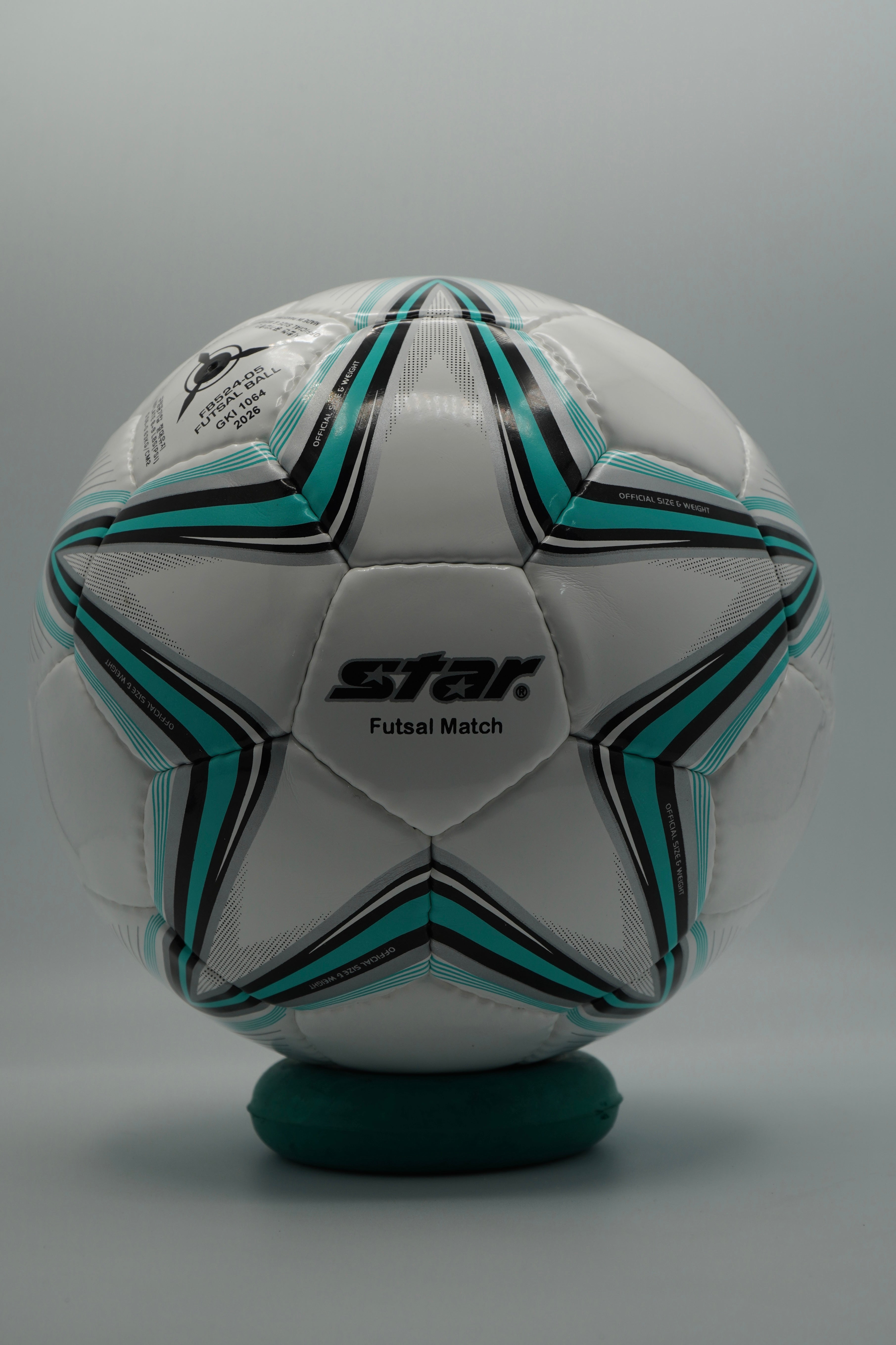 Star Futsal Match Ball - White/Teal