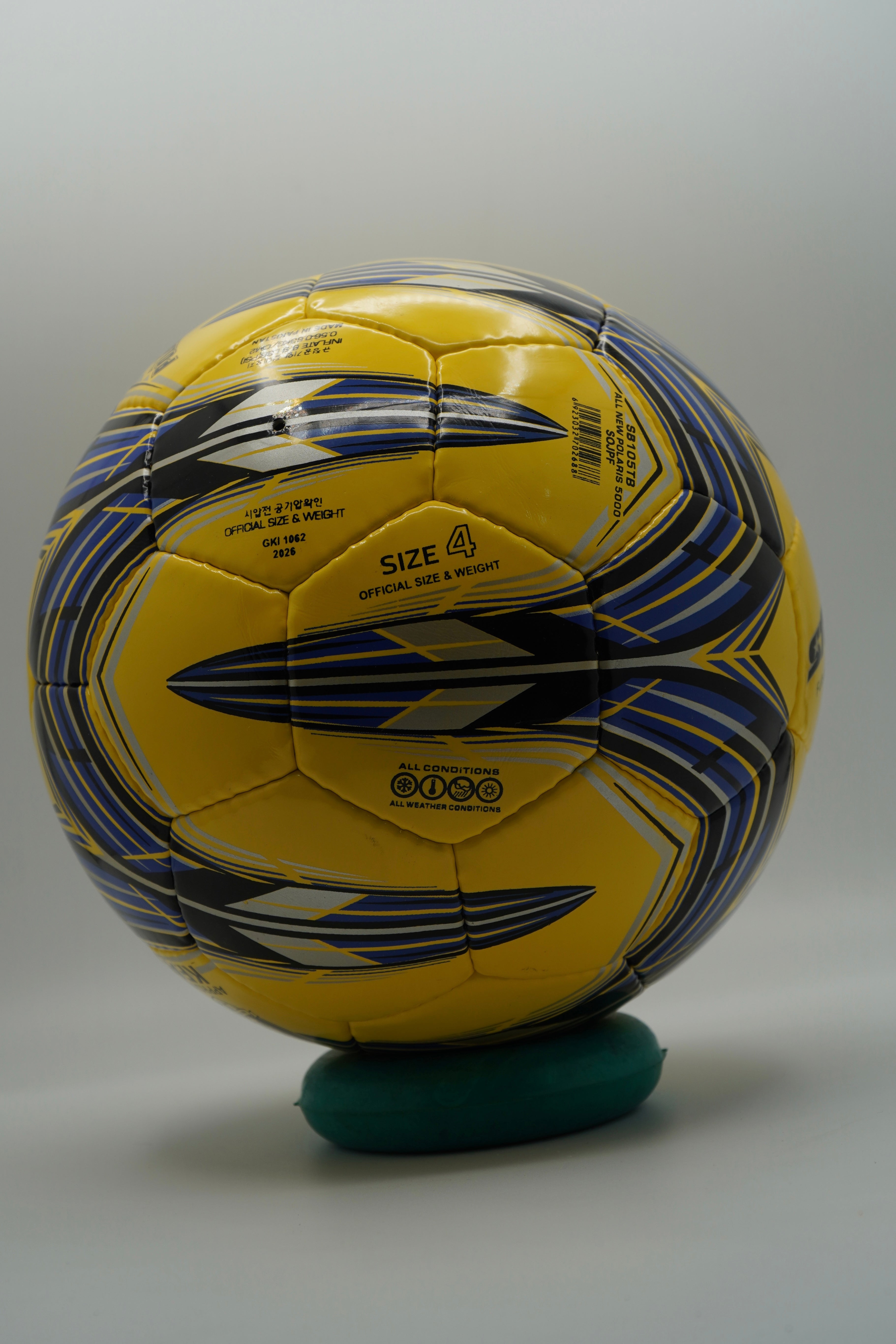 Star Futsal Match Ball - Yellow/Blue Star Design