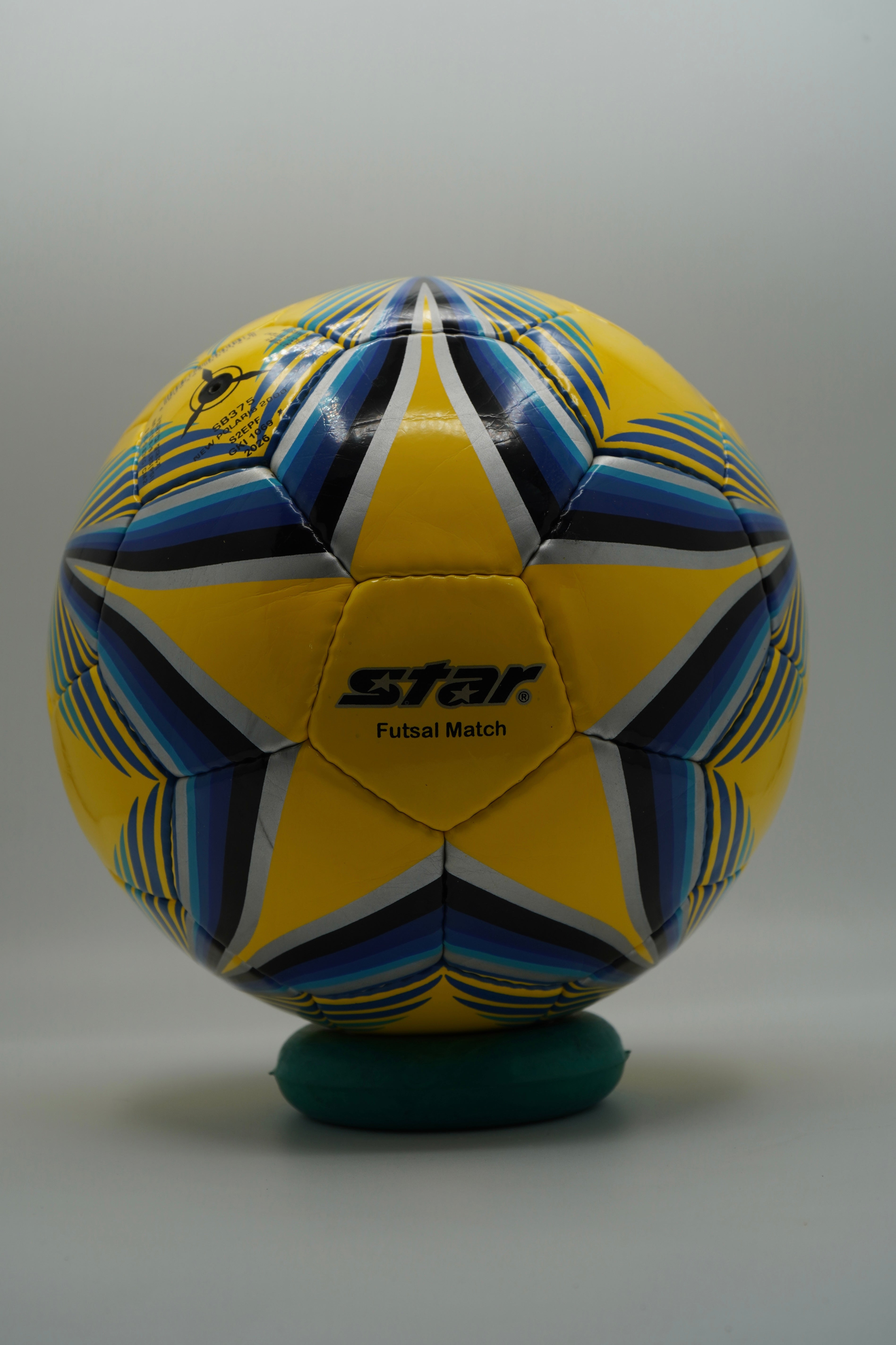 Star Futsal Match Ball - Yellow/Blue Star Design