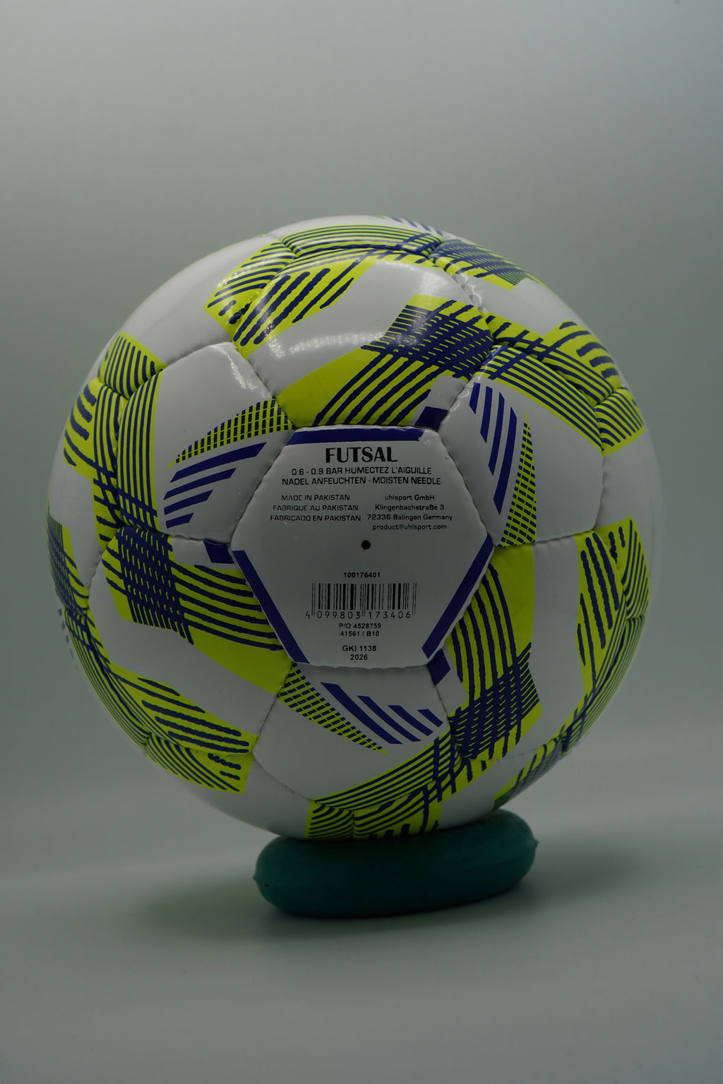 Uhlsport Soccer Pro Addglue Training Futsal Ball (Lime/Blue)