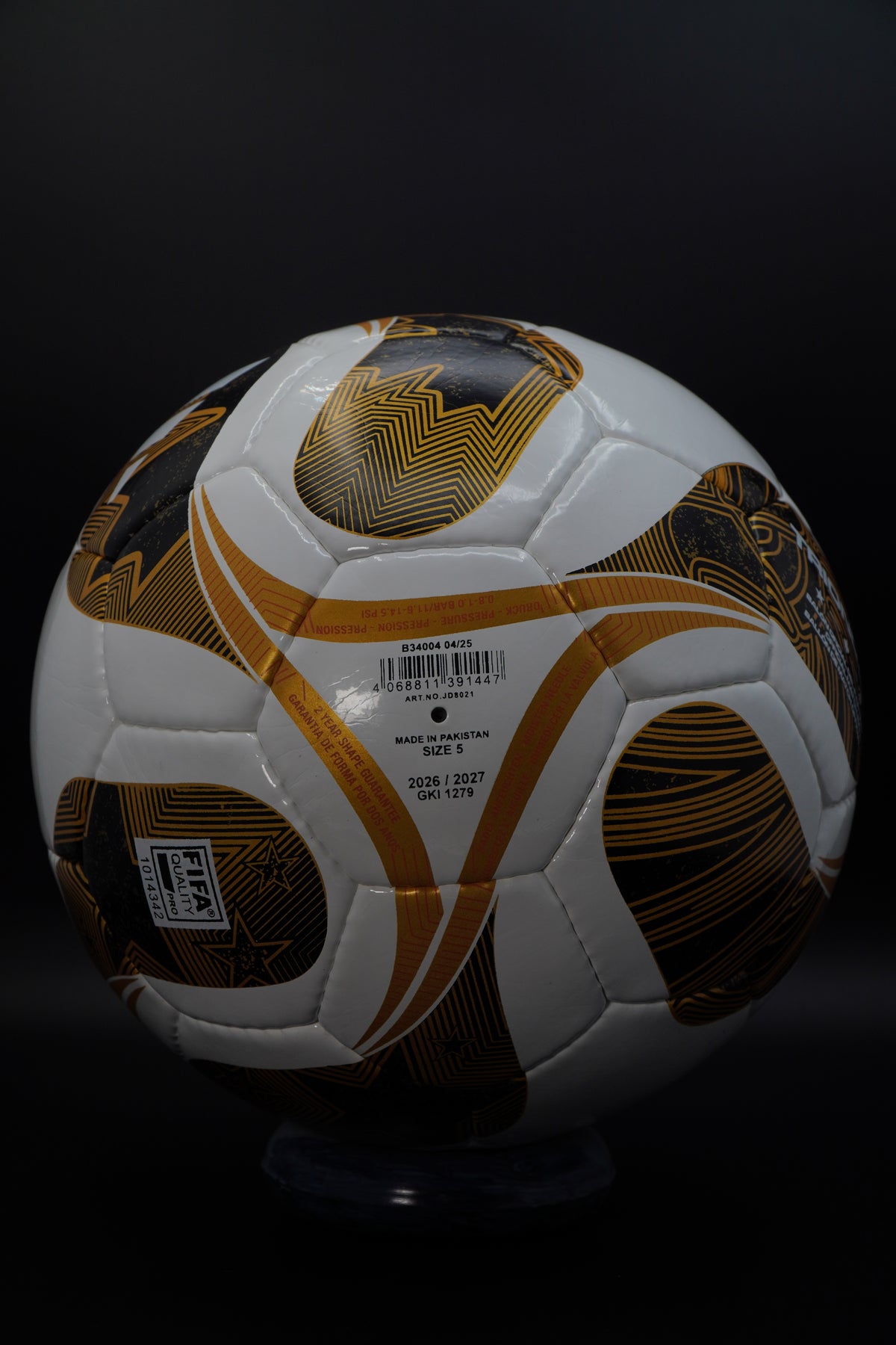 Adidas Trionda FIFA World Cup Final 2026 Ball - Size 5 (Hand-Stitched)  Certification: FIFA Quality