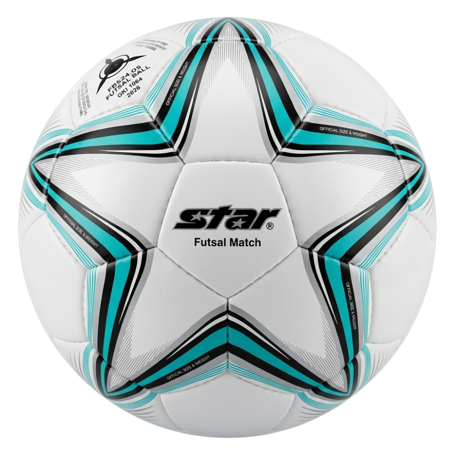 Star Futsal Match Ball - White/Teal