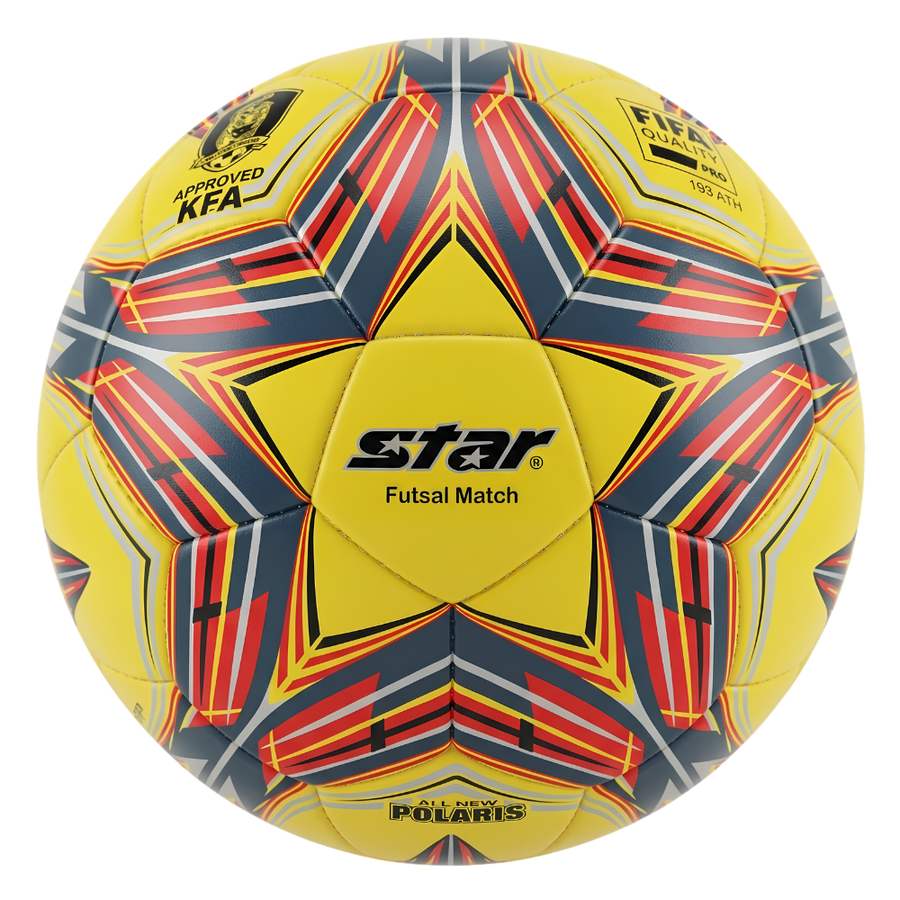 Star Polaris Futsal Match Ball (FIFA Quality Pro) - Yellow/Red